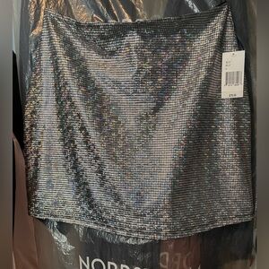 NWT Fore Disco Womens Metallic Short Mini Skirt size Large